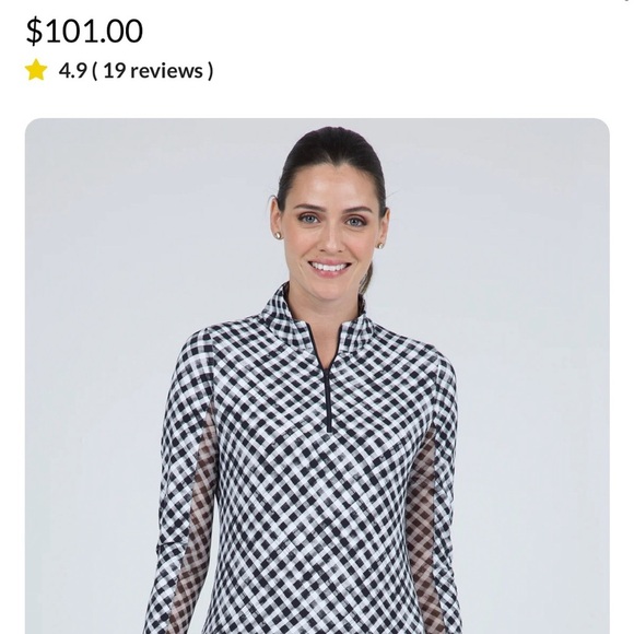 IBKUL Black and White Patterned Long Sleeve Top - Picture 1 of 7